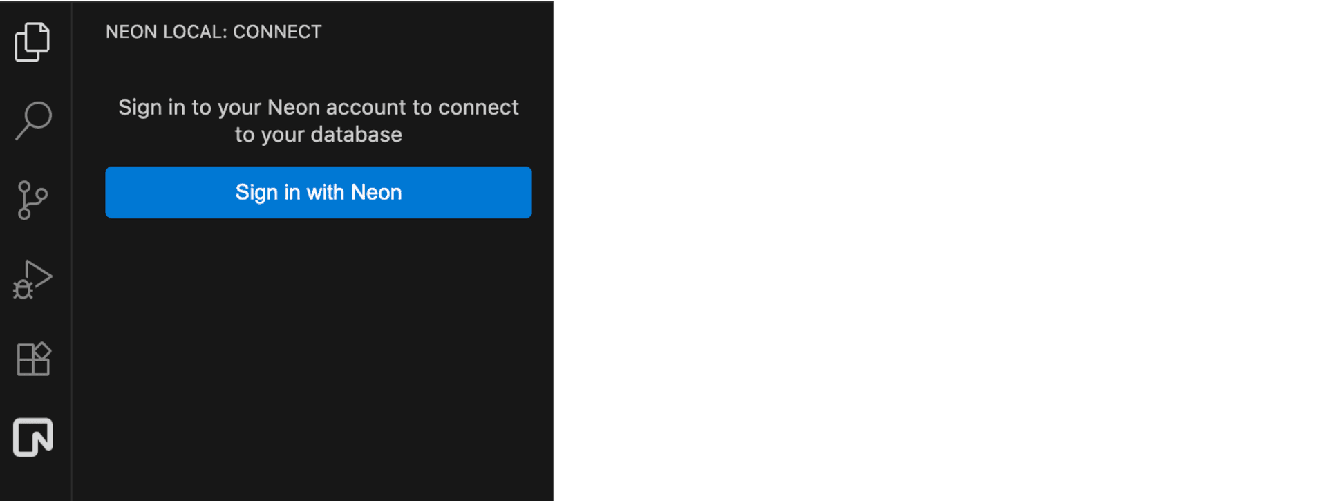 Sign in with your Neon account